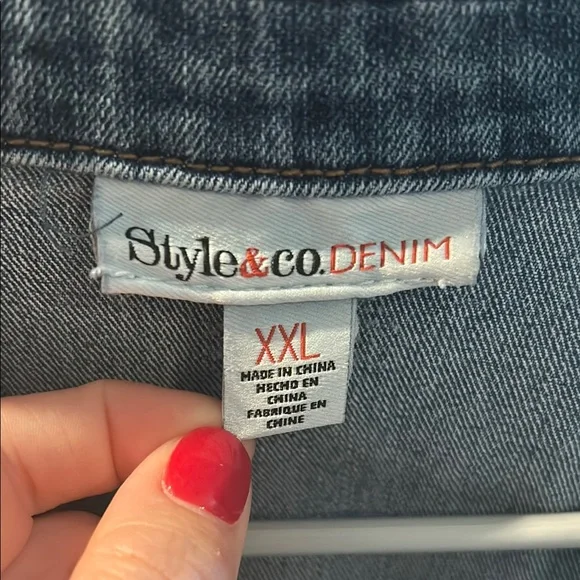 Classic Blue Denim Jacket Women - Picture 2 of 4